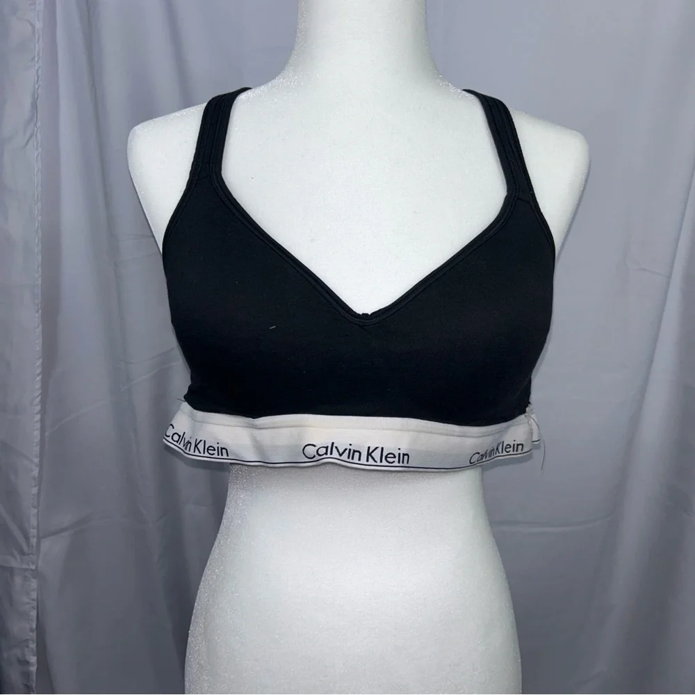 Calvin Klein Bralette Modern Molded Cups Pad Crisscross Adjustable Straps Bra XL